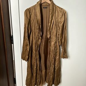 Eileen Fisher gold duster coat 1x